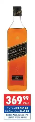 Ultra Liquors JOHNNIE WALKER BLACK LABEL 12YO offer