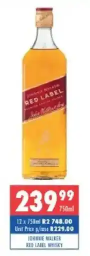 Ultra Liquors Johnnie Walker Red Label Whisky offer