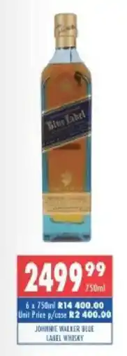 Ultra Liquors Johnnie Walker Blue Label Whisky offer