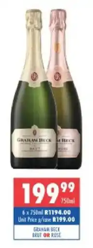 Ultra Liquors Graham Beck Brut or Rosé offer