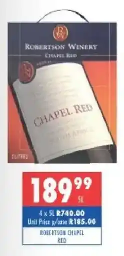 Ultra Liquors Robertson Chapel Red offer