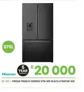 Fridge French Hisense 575L WD Black H760FSB-WD