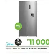 Fair Price Fridge SXS Midea 513L WD Metallic HC-689WEN offer