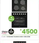 Fair Price STOVE BUILT-IN UNIVA OVEN + HOB U336B offer