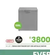 Fair Price Fridge Deep Freezer Defy 195L Metallic DMF451 offer