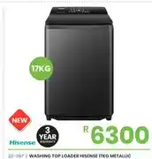 Fair Price WASHING TOP LOADER HISENSE 17KG METALLIC WT3I1723UT offer