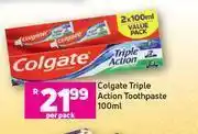 Game Colgate Triple Action Toothpaste-100ml Per Pack offer