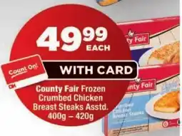 OK Foods County Fair Frozen Crumbed Chicken Breast Steaks Assorted offer