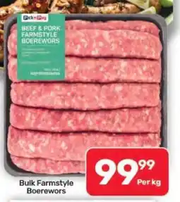 Pick n Pay Hypermarket Bulk Farmstyle Boerewors offer