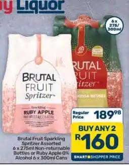 Pick n Pay Hypermarket Brutal Fruit Sparkling Spritzer Assorted offer
