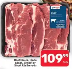 Pick n Pay Hypermarket Beef Chuck, Blade Steak, Brisket or Short Rib Bone-in offer