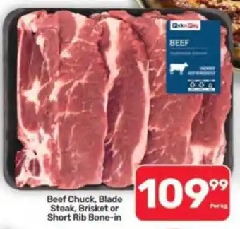 Pick n Pay Hypermarket Beef Chuck, Blade Steak, Brisket or Short Rib Bone-in offer