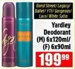 Devland Cash And Carry Yardley Deodorant offer