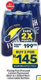 Flying fish - pressed lemon flavoured beer non-returnable bottles