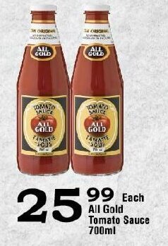 Oxford Freshmarket All Gold Tomato Sauce 700ml offer