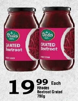 Oxford Freshmarket Rhodes Beetroot Grated 780g offer