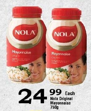 Oxford Freshmarket Nola Original Mayonnaise 750g offer