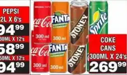 Advance Cash n Carry Coke Cans offer