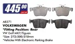 Goldwagen VOLKSWAGEN brake pads offer