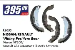 Goldwagen NISSAN/RENAULT brake shoes offer