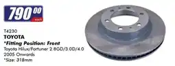 Goldwagen TOYOTA Brake Disc offer