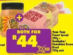 Shoprite Yum Yum Peanut Spread + Sunbake/Sunshine Brown Bread offer