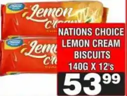 Advance Cash n Carry NATIONS CHOICE LEMON CREAM BISCUITS offer