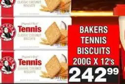 Advance Cash n Carry Bakers Tennis Classic Coconut Biscuits offer