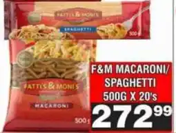 Advance Cash n Carry FATTIS & MONI'S MACARONI/SPAGHETTI offer