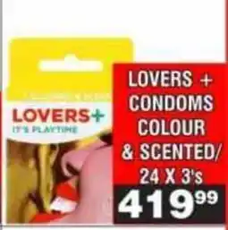 Advance Cash n Carry LOVERS+ CONDOMS COLOUR & SCENTED offer