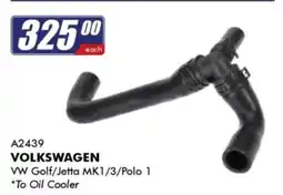 Goldwagen VOLKSWAGEN VW Golf/Jetta MK1/3/Polo 1 *To Oil Cooler offer