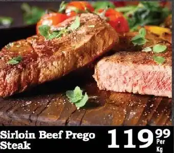 Oxford Freshmarket Sirloin Beef Prego Steak offer