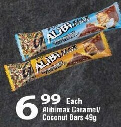 Oxford Freshmarket Alibimax Caramel/Coconut Bars 49g offer