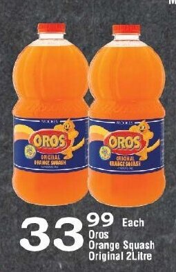 Oxford Freshmarket Oros Orange Squash Original 2 Litre offer