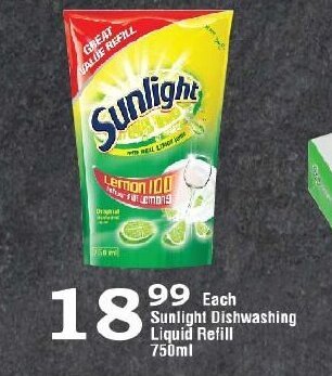 Oxford Freshmarket Sunlight Dishwashing Liquid Refill 750ml offer