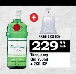 Oxford Freshmarket Tanqueray Gin 750ml + 2kg Ice offer