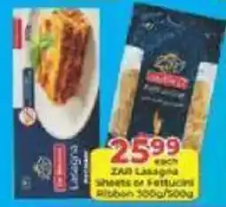 M.A Powertrade ZAR Lasagna sheets or Fettuccini Ribbon offer