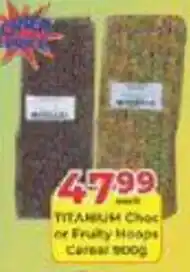 M.A Powertrade Titanium Choc or Fruity Hoops Cereal offer