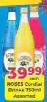M.A Powertrade ROSES Cordial Drinks Assorted offer