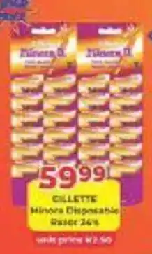 M.A Powertrade Gillette Minis Disposable Razor offer