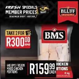 Bluff Meat Supply BMS Frozen Mixed Chicken Portions offer