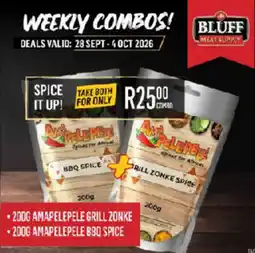 Bluff Meat Supply Amapelepe Grill Zonke Spice offer