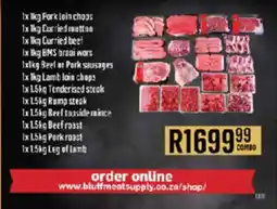 Bluff Meat Supply Big Pork loin chops offer