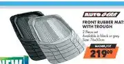Midas Front Rubber Mats with Trough 2 Piece Set 76x50cm offer