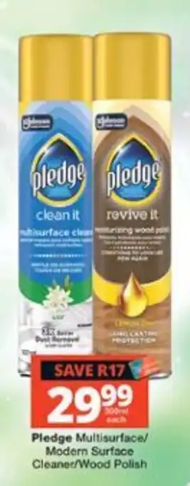 Pledge Multisurface/Modern Surface Cleaner/Wood Polish