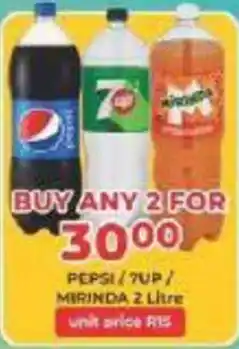M.A Powertrade Pepsi / 7UP / Mirinda 2 Litre offer
