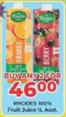 M.A Powertrade Rhodes 100% Fruit Juice Assorted offer