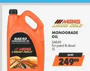 Midas Midas Liquid Gold Monograde Oil SAE40 5L offer
