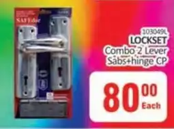 KitKat Cash and Carry SAFEdge LOCKSET Combo 2 Lever Sabs+hinge CP offer