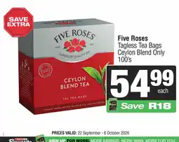 Spar Savemor Five Roses Ceylon Blend Tea offer